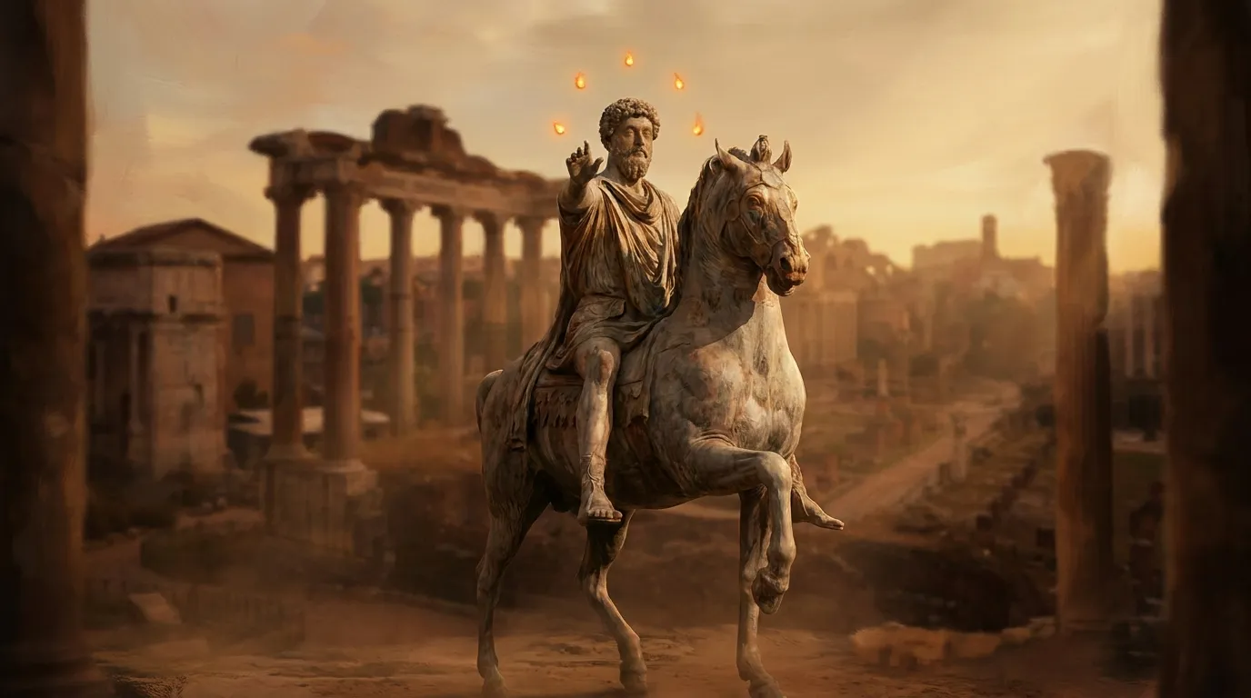 Estatua de Marco Aurelio: 5 ejercicios estoicos para la ansiedad moderna